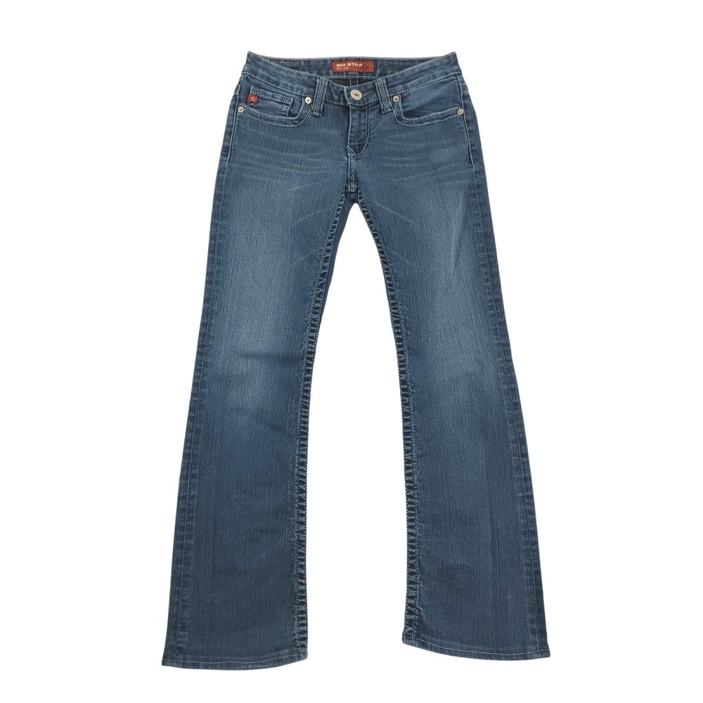 Big Star Jeans Womens 26R‎ Blue Medium Wash Low Rise Bootcut Stretch Denim